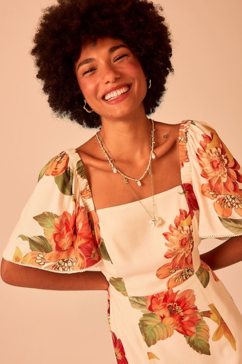 Vestido Curto Floral Frescor Estampado - foto 4
