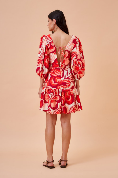 Vestido Curto Floral Rubi Estampado - foto 3