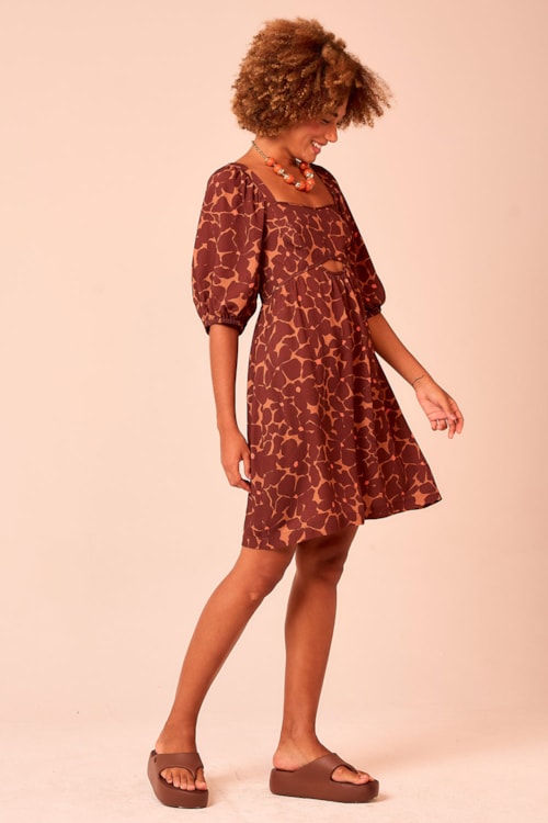Vestido Curto Floral Silvestre Estampado - foto 3