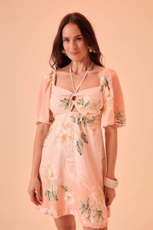 Vestido Curto Floral Sunrise Estampado - foto 1