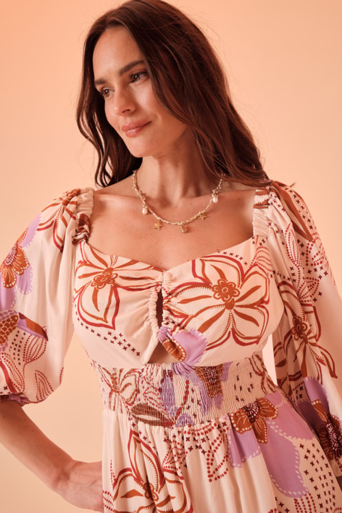 Vestido Curto Floresta Encantada Estampado - foto 5