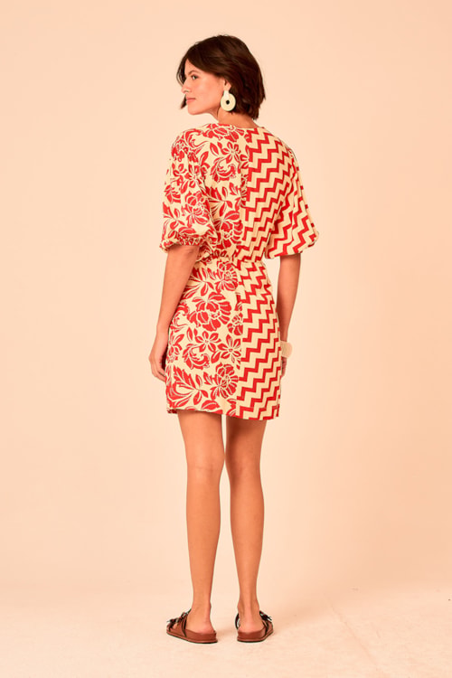 Vestido Curto Geometric Estampado - foto 5