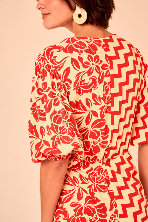 Vestido Curto Geometric Estampado - foto 2