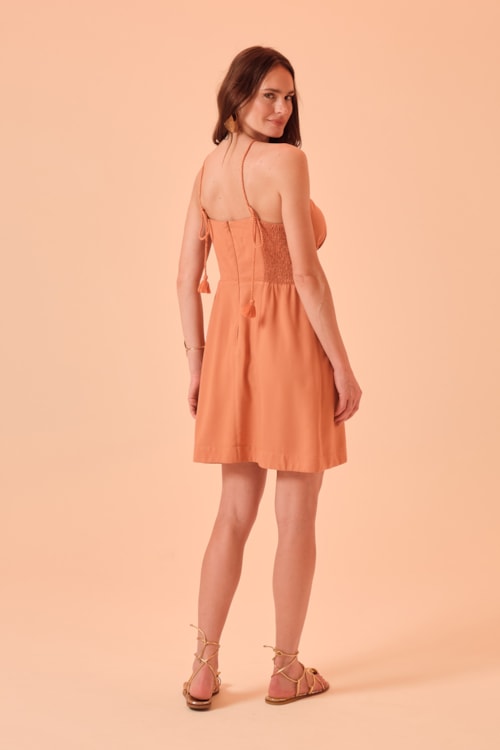 Vestido Curto Harmonia Laranja - foto 4