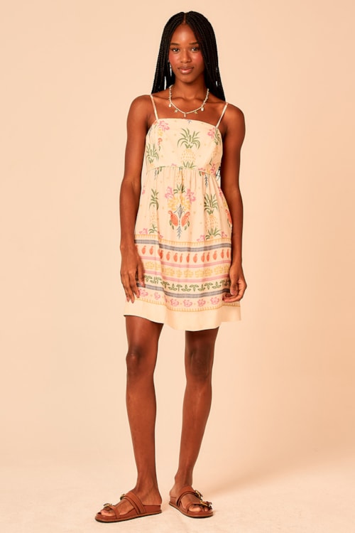 Vestido Curto Jardim Das Frutas Estampado - foto 2