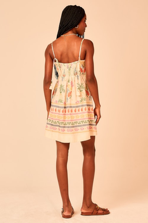 Vestido Curto Jardim Das Frutas Estampado - foto 5