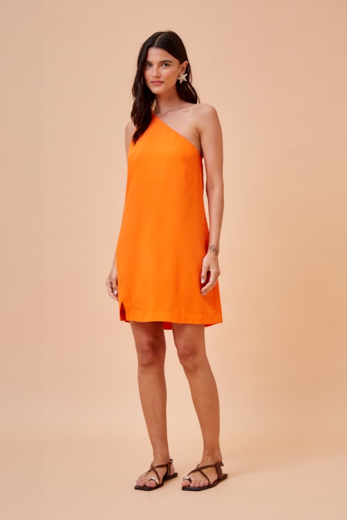 Vestido Curto Lirio Laranja Tangerina - foto 1