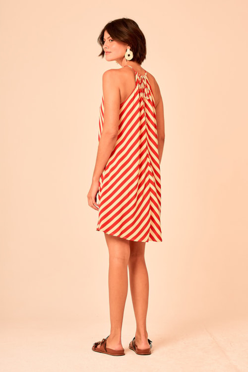 Vestido Curto Listra Geometric Estampado - foto 5
