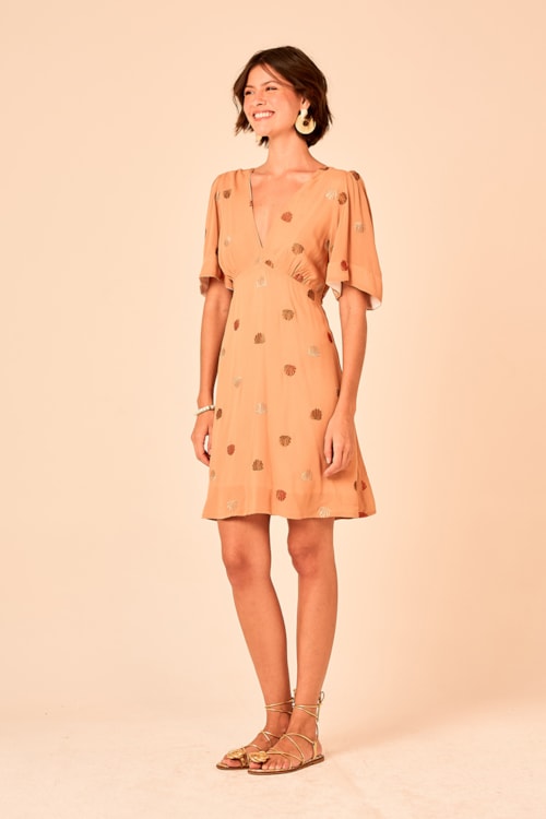 Vestido Curto Maresia Caramelo - foto 1