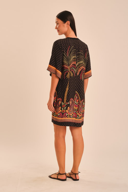 Vestido Curto Mg Jardim De Majorelle Estampado - foto 4