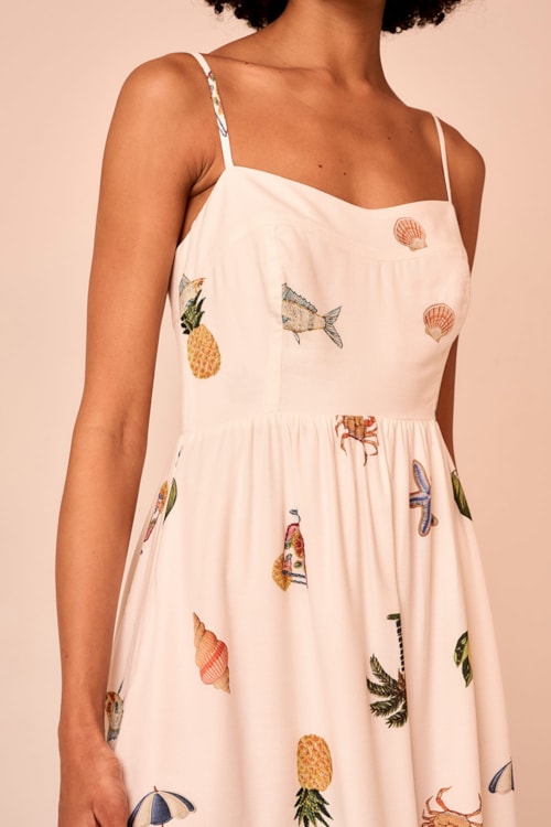 Vestido Curto Mistura Boa Estampado - foto 4