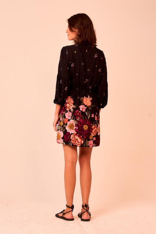 Vestido Curto Natureza Vintage Estampado - foto 3