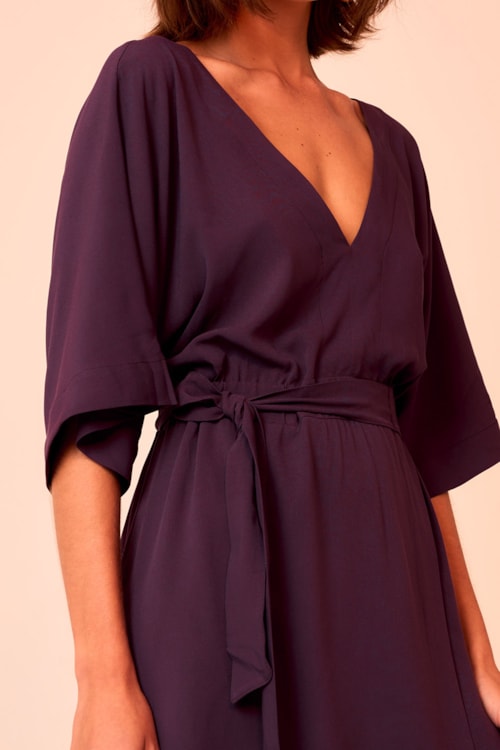Vestido Curto Orquidea Roxo Berinjela - foto 4