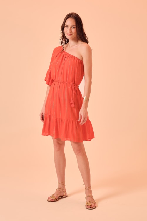 Vestido Curto Peach Laranja - foto 2