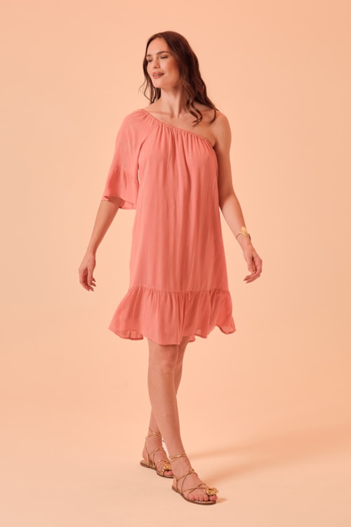 Vestido Curto Peach Rosa - foto 3