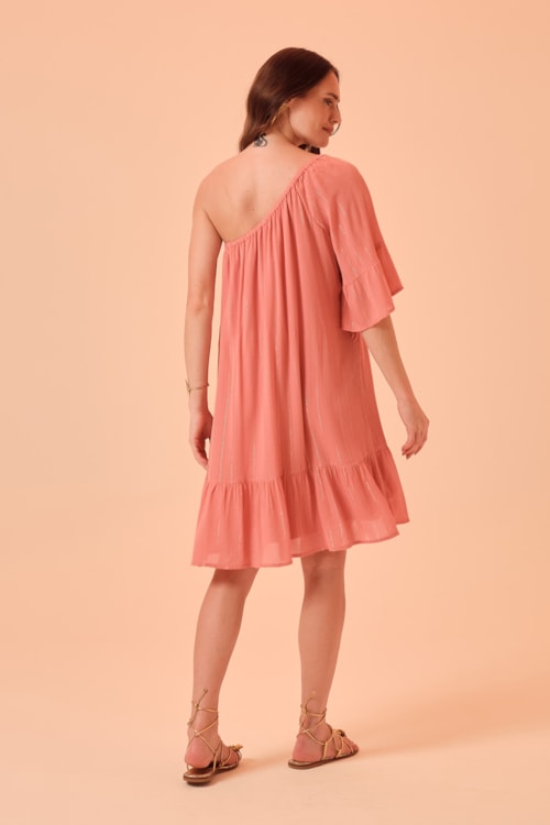 Vestido Curto Peach Rosa - foto 4