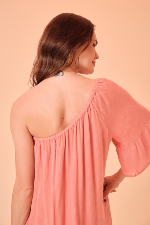 Vestido Curto Peach Rosa - foto 5
