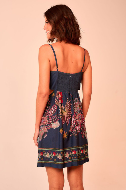 Vestido Curto Poesia Estampado - foto 3