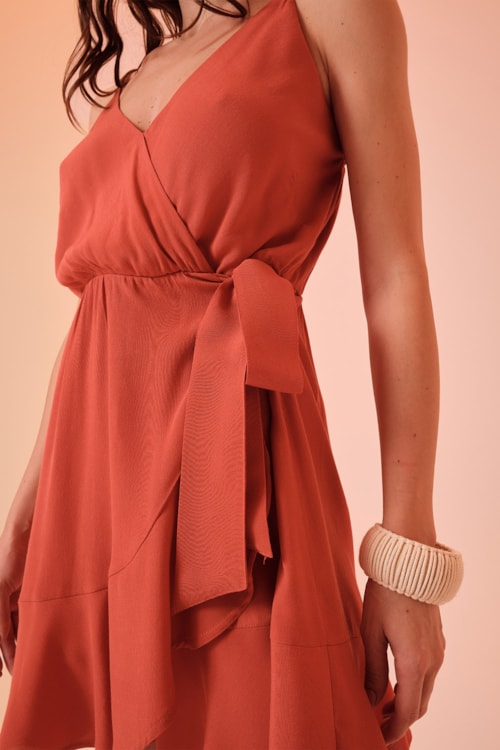 Vestido Curto Solares Terracota - foto 2