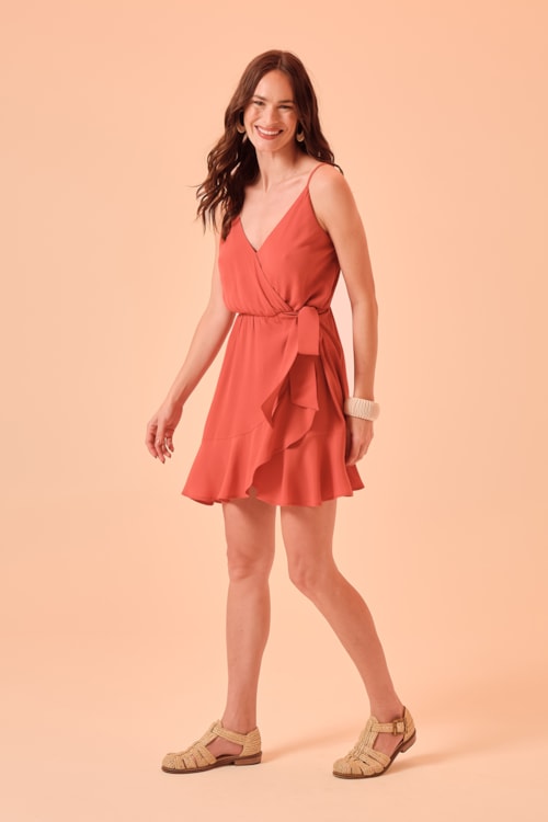 Vestido Curto Solares Terracota - foto 4