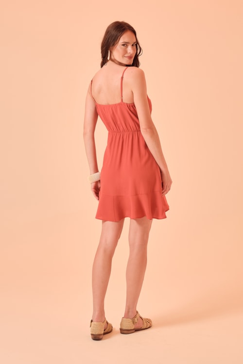 Vestido Curto Solares Terracota - foto 5
