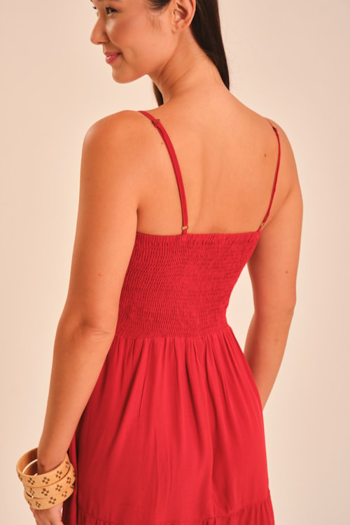Vestido Curto Tamara Vermelho Hibisco - foto 4