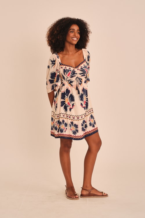 Vestido Curto Tapecaria Estampado - foto 1