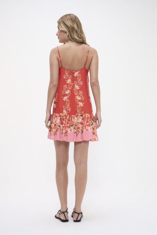 Vestido Curto Tinto De Verano Estampado - foto 4