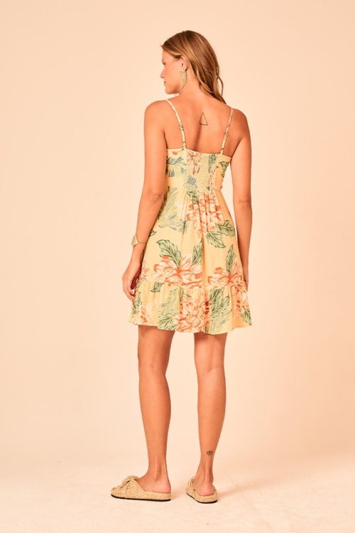 Vestido Curto Tropical Aquarela Estampado - foto 6