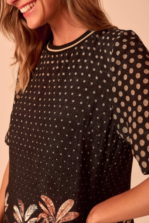 Vestido Curto Tropical Poente Estampado - foto 4