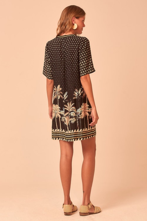 Vestido Curto Tropical Poente Estampado - foto 3