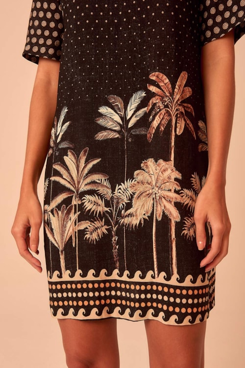 Vestido Curto Tropical Poente Estampado - foto 5