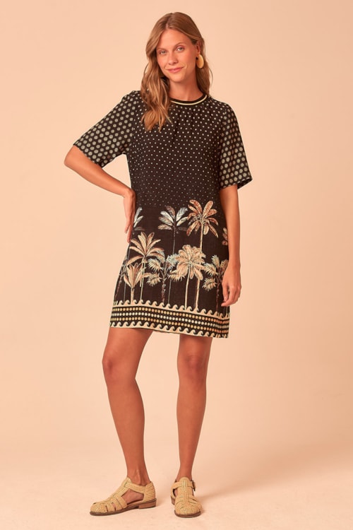 Vestido Curto Tropical Poente Estampado - foto 2
