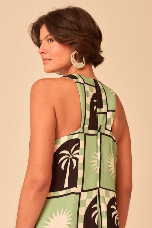 Vestido Curto Tropical Tree Estampado - foto 5