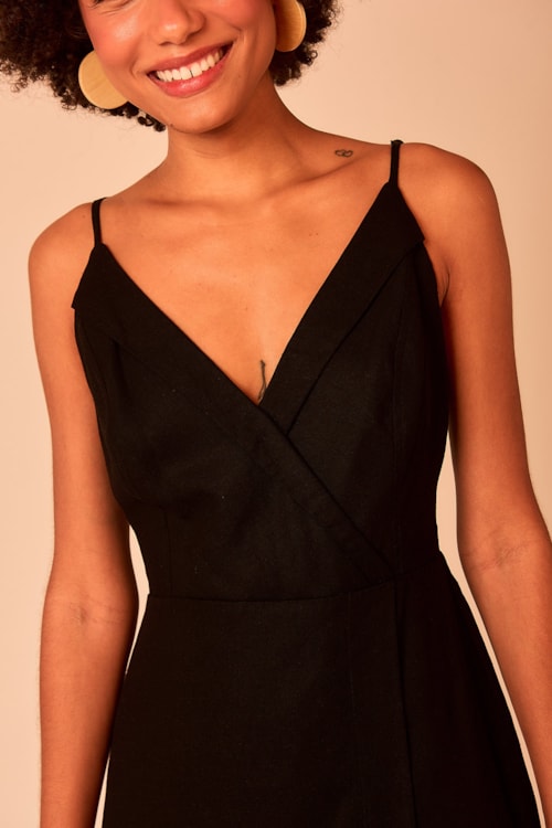 Vestido Curto Tulipa Preto - foto 4