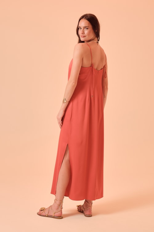 Vestido Degage Serena Laranja - foto 5