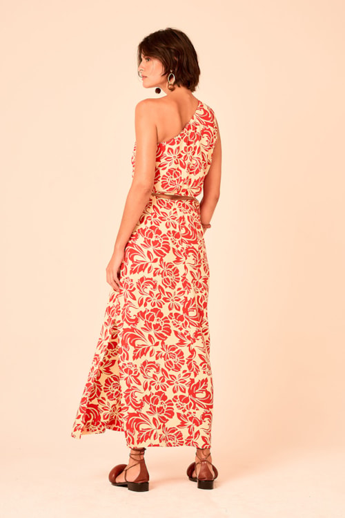 Vestido Double Floral Bicolor Estampado - foto 6