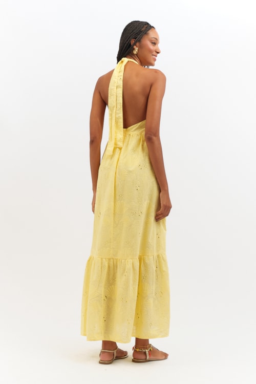 Vestido Frente Unica Laise Oceano Amarelo Limoncello - foto 5