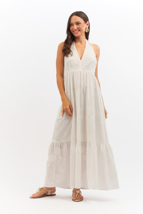Vestido Frente Unica Laise Oceano Off - foto 1