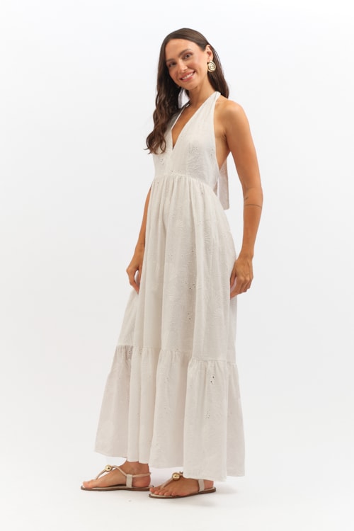 Vestido Frente Unica Laise Oceano Off - foto 3