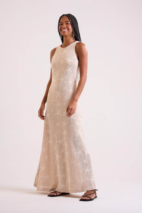 Vestido Jacquard Marine Ouro - foto 2