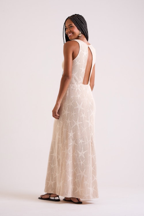 Vestido Jacquard Marine Ouro - foto 4