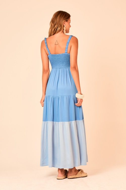 Vestido Longo Acqua Azul - foto 4