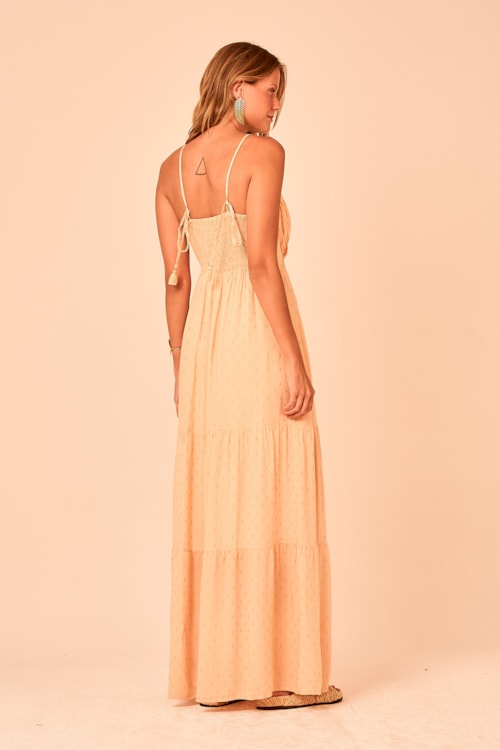 Vestido Longo Aura Bege - foto 5