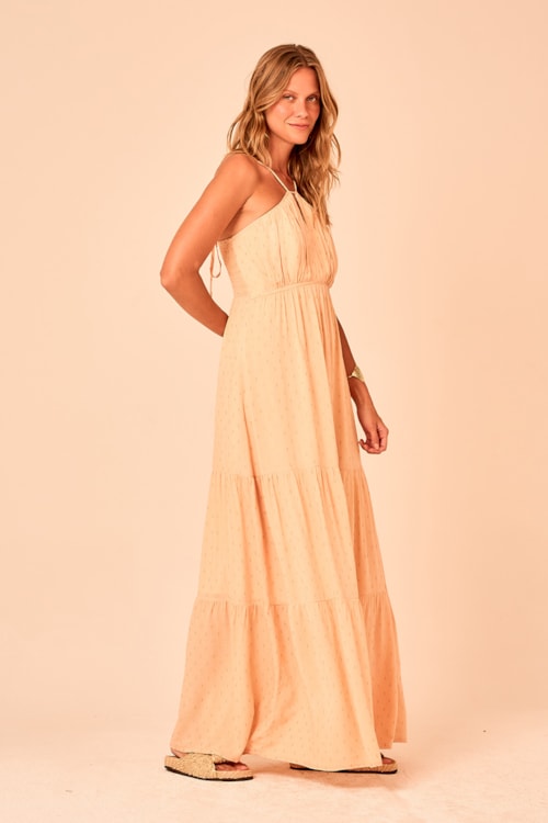 Vestido Longo Aura Bege - foto 3
