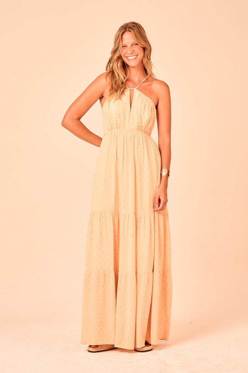 Vestido Longo Aura Bege - foto 1