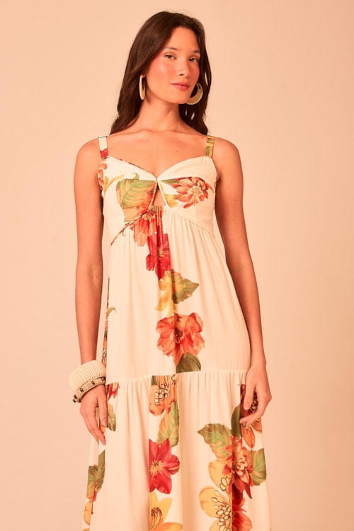 Vestido Longo Floral Frescor Estampado - foto 5