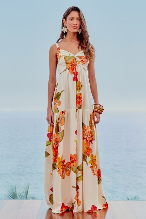 Vestido Longo Floral Frescor Estampado - foto 1
