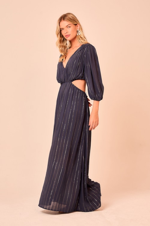 Vestido Longo Respiro Azul - foto 2