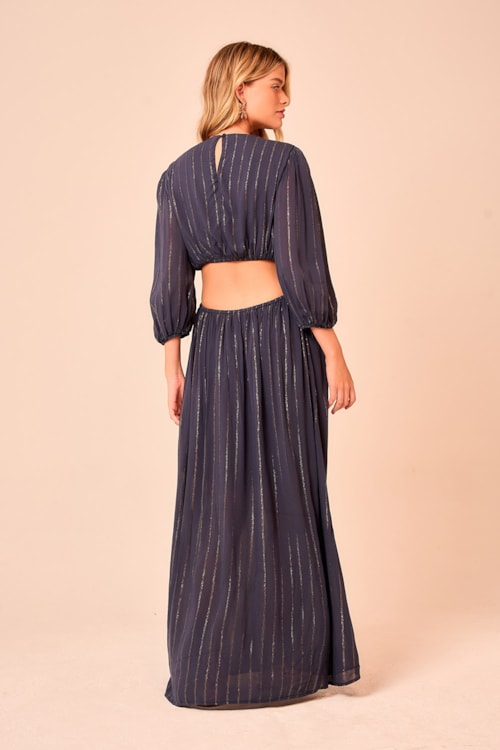 Vestido Longo Respiro Azul - foto 3